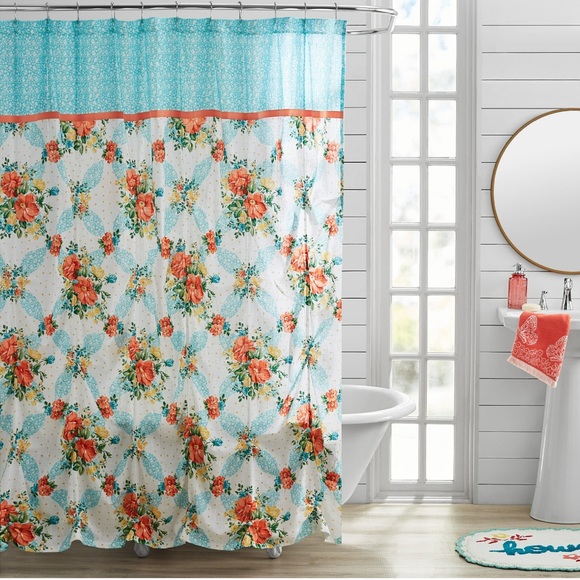 The Pioneer Woman Other - The Pioneer Woman Vintage Floral Cotton Shower Curtain, 72" NEW